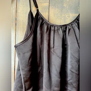 NWT Rachel Zoe Black‎ Satin Tank Top thumbnail 2