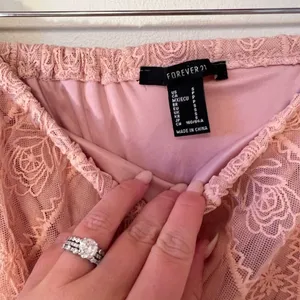 Forever 21 Strapless Pink Maxi Dress size Small thumbnail 3
