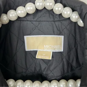Michael Michael Kors Black Quilted Zip Front Puffer Jacket Size S thumbnail 4