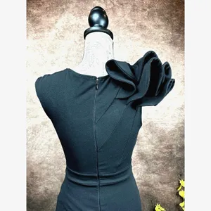 LuLu's Lucette Black Sleeveless Ruffled Mermaid Gown XS thumbnail 14