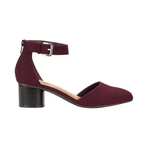 Style & Co. Two Piece Stacked Heel Dress Pumps Berry Microsuede Purple 8.5M thumbnail 9