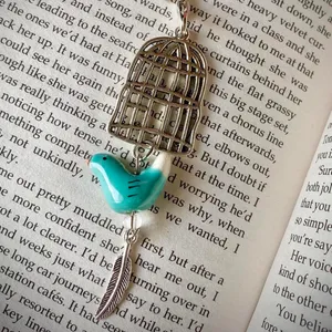 aesthetic Kawaii fairy vintage antique style birdcage & porcelain bird phone strap/bag charm/keychain/display/car accessory🕊🍃💓 thumbnail 1