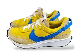 Nike Waffle One Yellow Blue Suede Mesh Sneakers DH9523-700 Womens 6.5 thumbnail 1