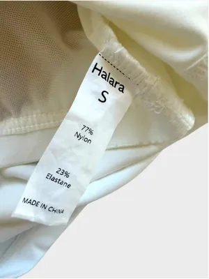 Size S Halara Plush Padded V Neck Plain Tank Top White thumbnail 4