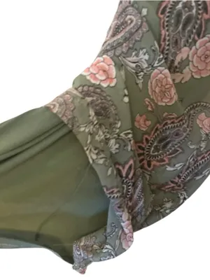 Paisley Floral Wide Leg Pants — Olive & Blush thumbnail 3