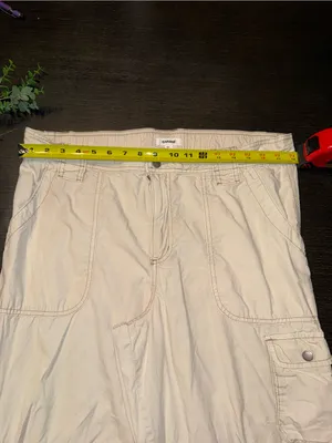 Garage Extreme Baggy Low Rise Cream Waist Cargo Shorts Size L thumbnail 4