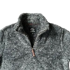 Alpine Sherpa women's M gray quarter zip pullover long sleeve zip up collared thumbnail 5