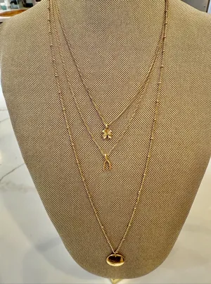 Gold color Layered Necklace Set thumbnail 1