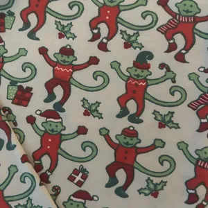 ROLLER RABBIT Women's Monkey Mas Pajamas Christmas Pajamas Size XS Matching Set thumbnail 5
