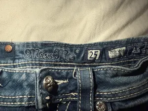 Miss Me Jean Shorts Blue Low-Rise Denim 25 thumbnail 2