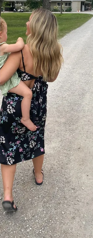 small black floral dress thumbnail 1