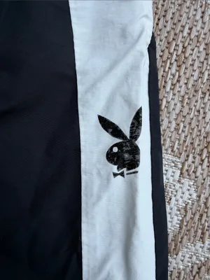 PLAYBOY by PacSun Black and White Side-Stripe Joggers thumbnail 2