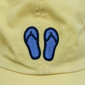 Vintage Y2K Life is Good Yellow Flip Flop Baseball Hat thumbnail 3