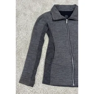 Lululemon Radiant Jacket II Heathered Core Dark Gray Full Zip Size 4 thumbnail 3