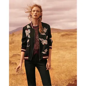Laju Los Angeles Embroidered Floral Bomber‎ Jacket S Indie Streetwear Festival thumbnail 3