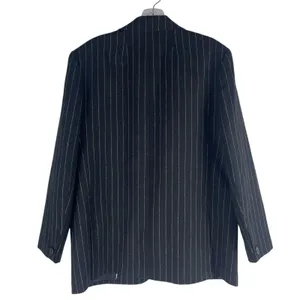 Madewell Wool Blend Oversized Blazer Jacket in Pinstripe Black Size 8 thumbnail 8
