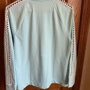 Lilly Pulitzer popover 1/2 Zip Cut Out Sleeves Size medium thumbnail 5