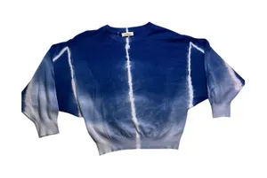 Elan Sweater Womens‎ O/S Blue Ombre Tie Dye Batwing Dolman Knit SW10456 thumbnail 1