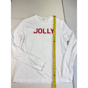 J.Crew Long Sleeve Jolly White Holiday Christmas‎ Graphic T-Shirt Top M thumbnail 4