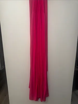 Halter Convertible Multi Way Spaghetti Strap Wedding Cocktail Maxi Gown Pink Size XL thumbnail 5