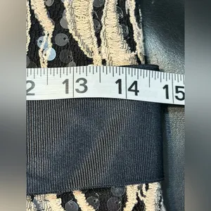 Betsy & Adam Sequin Lace Strapless Evening Gown With Sash size 6 NWT USA thumbnail 11