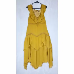 Anthropologie V-Neck Ruffle Midi Dress thumbnail 3