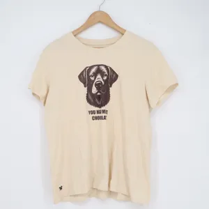 Life is Good Womens Large Crusher Tee Cream Chocolate Lab Graphic T-Shirt Cotton thumbnail 2