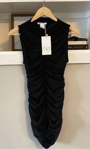 •Zara bodycon ruched dress NWT• thumbnail 1