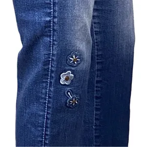 DESIGUAL EXOTIC Celana jeans- Pakaian Jadi Wanita- floral appliqué Size 30 EUC thumbnail 8