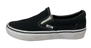 Vans Classic Unisex Black White Casual Skate Slip On Sneakers Shoes Sz 11W/9.5M thumbnail 1