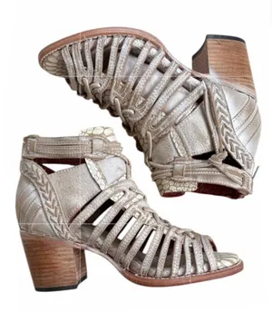 Like New FreeBird by Steven Leather Wazee Heeled Sandals Size thumbnail 1