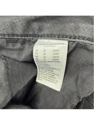American Eagle Black High-Rise Next Level Stretch Jeggings 10 Short Denim Jeans thumbnail 4