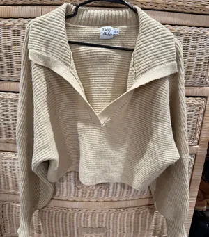 Princess Polly Cream Oversized Sweater thumbnail 1
