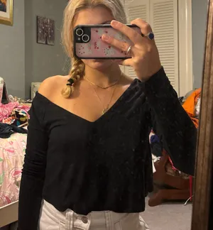 Free People Open Back Top Long Sleeve thumbnail 1