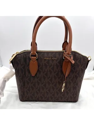Michael Kors Brown Medium Satchel Gold Hardware & Dual Handles thumbnail 7