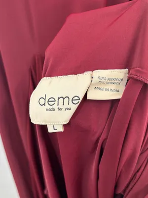 Revolve Deme by Gabriella Berta Dress in Burgundy thumbnail 8