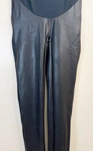 SPANX Maternity Mama Faux Leather Leggings Size Small thumbnail 1