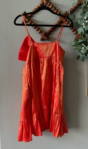 Day + Moon Bow Orange Dress thumbnail 2