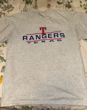 LOGO 7 Gray Tee Texas rangers shirt thumbnail 1
