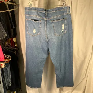 Arizona Jean Co Vintage Straight‎ Patchwork Distressed Jeans 23 New High Rise thumbnail 2
