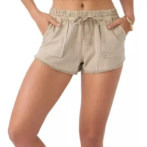 O'Neill Women's 100% Cotton Stevie Shorts in Simply Taupe size XL NWT thumbnail 4