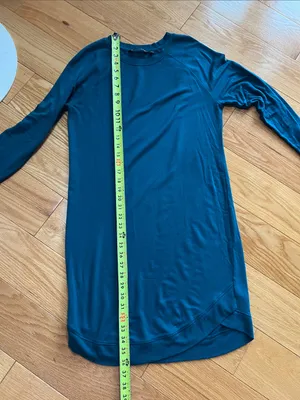 Athleta Teal Long Sleeve Shift Dress thumbnail 7