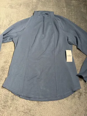 Jockey Quarter-Zip SCUBA 1/4 zip Long Sleeve Top blue NEW NWT MSRP$50 medium thumbnail 5