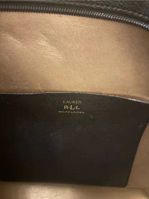 Lauren Ralph Lauren leather black tote thumbnail 6