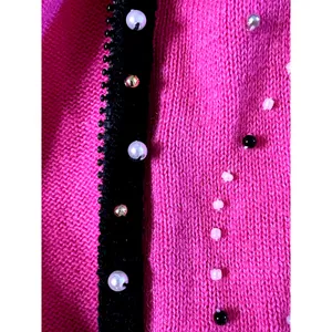 Jack B Quick 90s Pink Perfume Knit Cardigan size Medium thumbnail 14
