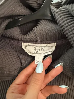 Hippie Rose‎ Juniors' Ribbed Cropped Zip-Up Hoodie, Size S thumbnail 3