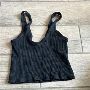 Urban Outfitters Black Ribbed Crop Top thumbnail 5