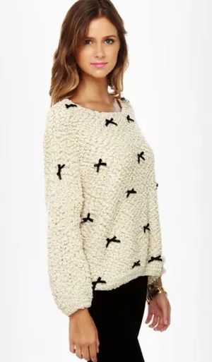 Lauren Conrad Bow Sweater thumbnail 1