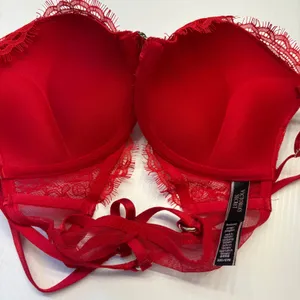 Victoria's Secret Bombshell Bra Womens‎ 32C Red Lace Strappy Front Close LNEW thumbnail 7