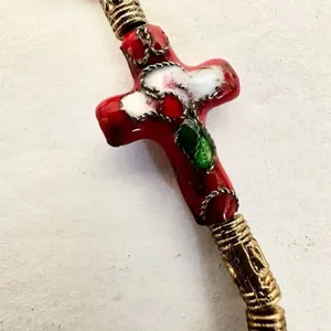 Cloisonné Red Cross bracelet Red thumbnail 9